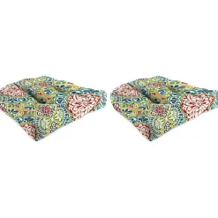 Online Kirklands Home Multi Fiorella Outdoor Wicker Cushions, Set of 2 Red