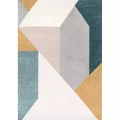 Best Kirklands Home Multicolor Abstract Shapes Area Rug, 6x9