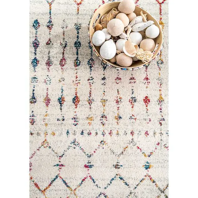 Clearance Kirklands Home color Blythe Moroccan Area Rug, 8x10 Multi