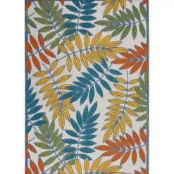 Clearance Kirklands Home color Botanical Outdoor Area Rug, 6x9 Multi