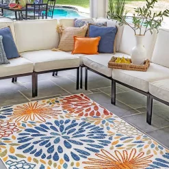 Outlet Kirklands Home color Burst Indoor/Outdoor Area Rug, 8x10 Multi