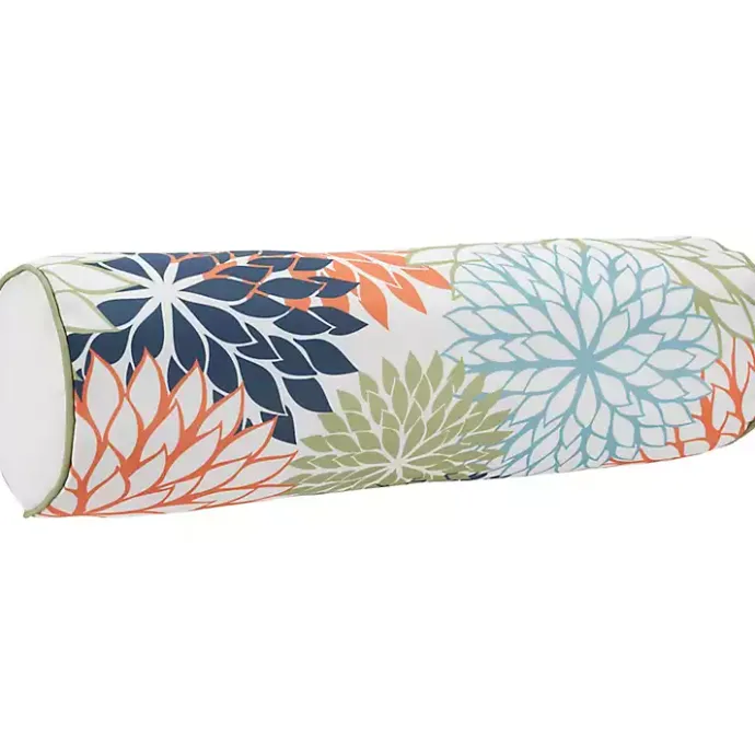 Kirklands Home color Floral Outdoor Bolster Pillow Multi