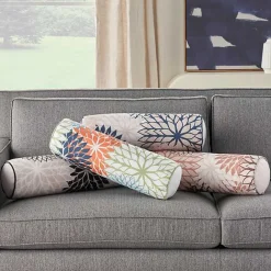 Kirklands Home color Floral Outdoor Bolster Pillow Multi