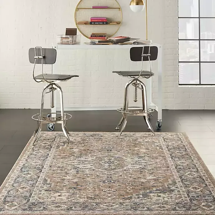 Kirklands Home Multicolor Nadia Medallion Area Rug, 5x7 Gray