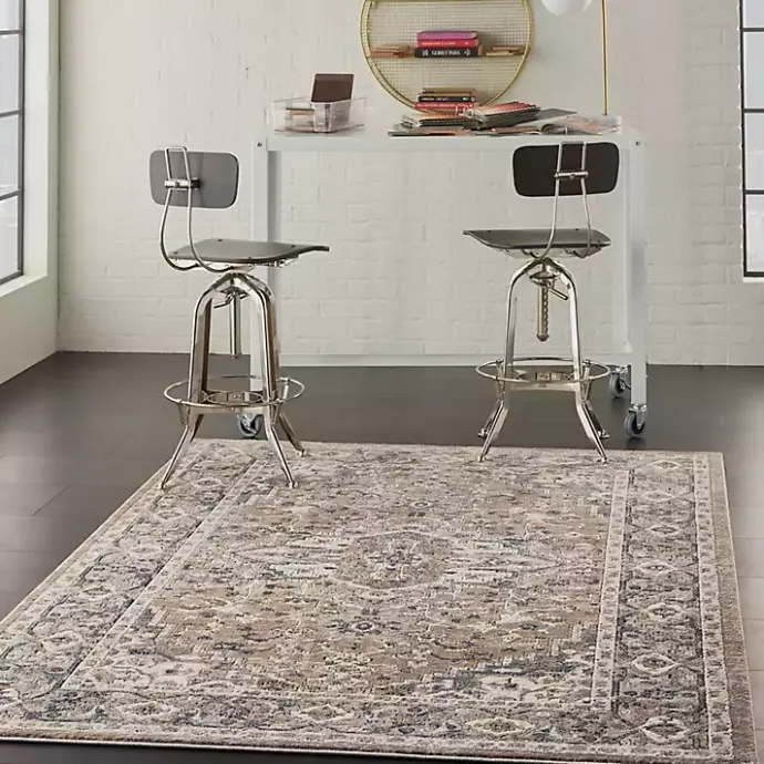 Kirklands Home Multicolor Nadia Medallion Area Rug, 5x7 Gray