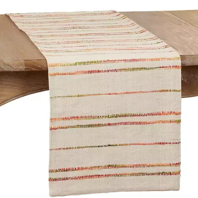 Online Kirklands Home Multicolor Woven Lines Table Runner, 90 in.
