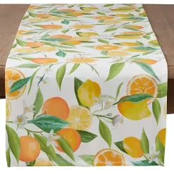 Clearance Kirklands Home colored Lemon and Orange Polyester Runner Multi