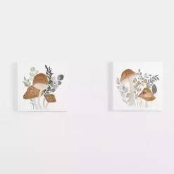 Kirklands Home Mushroom Canvas Art Prints, Set of 2