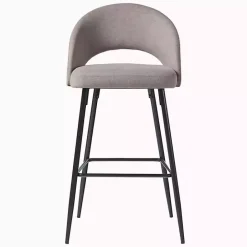 Online Kirklands Home Mushroom Upholstered Charli Bar Stools, Set of 2 Gray