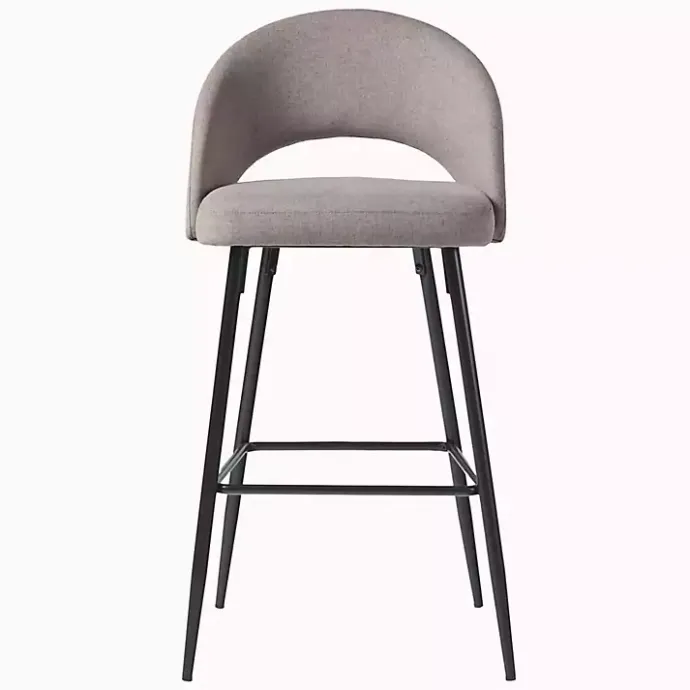 Online Kirklands Home Mushroom Upholstered Charli Bar Stools, Set of 2 Gray