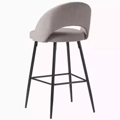 Online Kirklands Home Mushroom Upholstered Charli Bar Stools, Set of 2 Gray