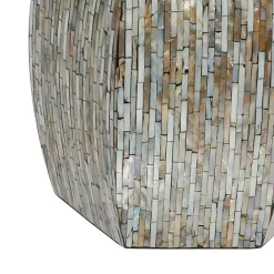 Discount Kirklands Home Mussel Shell Hexagonal Accent Table Multi