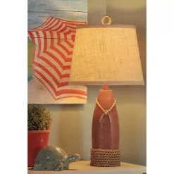 Outlet Kirklands Home Nantucket Red Buoy Table Lamp Tan