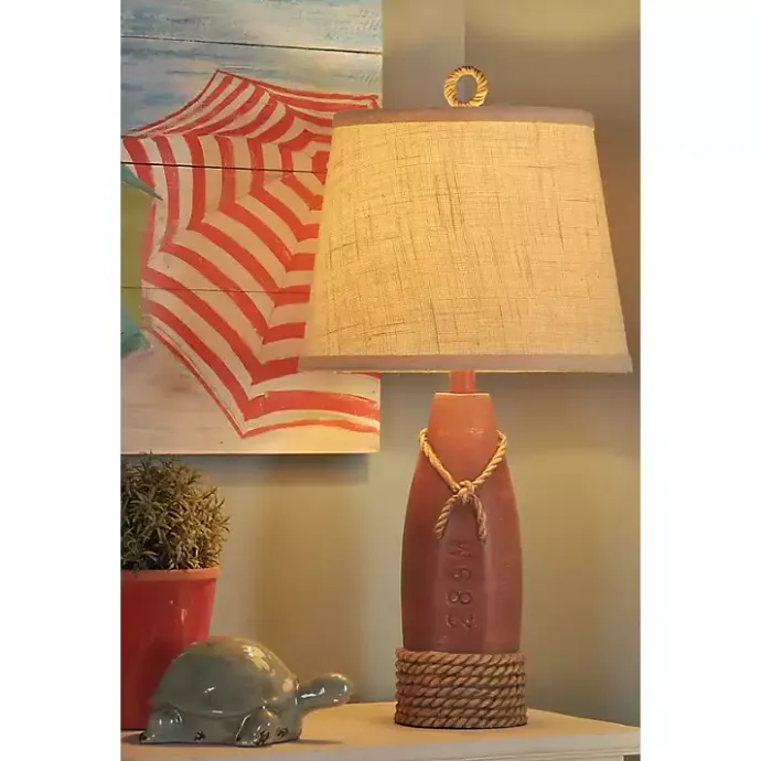 Outlet Kirklands Home Nantucket Red Buoy Table Lamp Tan