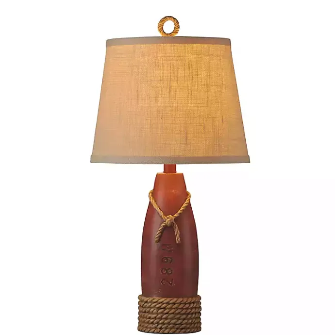 Outlet Kirklands Home Nantucket Red Buoy Table Lamp Tan