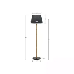 Kirklands Home Nassau Bamboo Martha Stewart Floor Lamp Black
