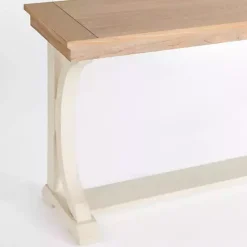 Hot Kirklands Home Natural & Cream Wood Bristol Console Table Tan