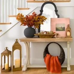 Hot Kirklands Home Natural & Cream Wood Bristol Console Table Tan