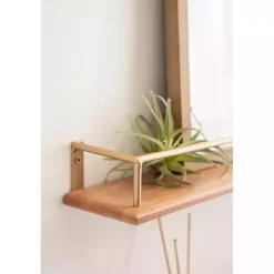 Clearance Kirklands Home Natural & Gold Rectangle Cameron Shelves, Set of 2