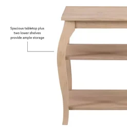 Kirklands Home Natural Prismatic Wood Accent Table Brown