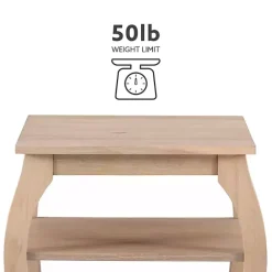 Kirklands Home Natural Prismatic Wood Accent Table Brown