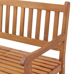 Online Kirklands Home Natural Acacia Wood Bench with Pop-Up Table Tan