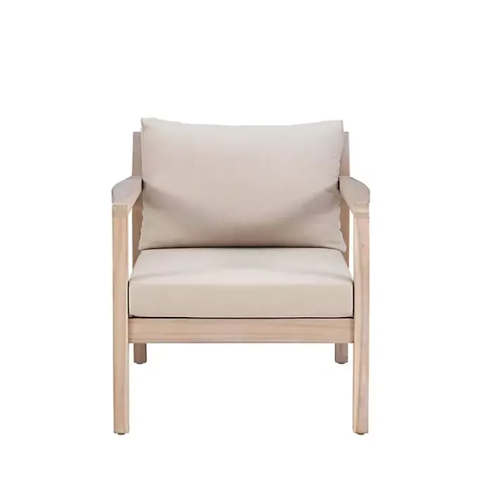 Discount Kirklands Home Natural Acacia Wood 2-pc. Outdoor Accent Chair Set Tan
