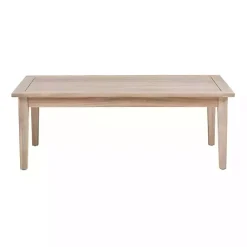 Discount Kirklands Home Natural Acacia Wood Slatted Outdoor Coffee Table Tan