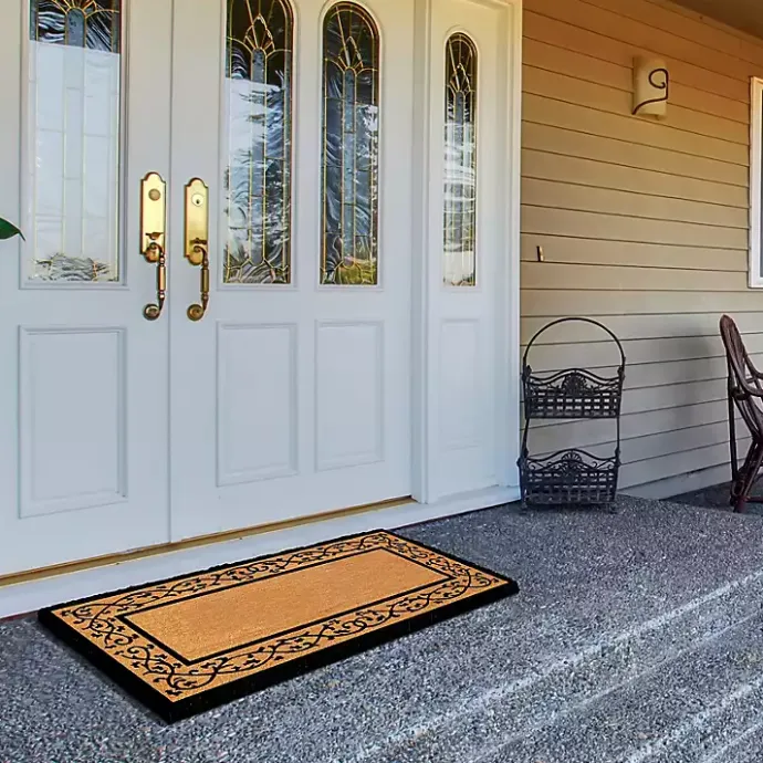 Discount Kirklands Home Natural and Black Abby Doormat, 72x36 in.