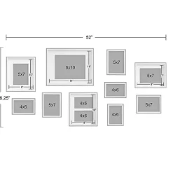 Clearance Kirklands Home Natural and White 10-pc. Gallery Wall Frame Set