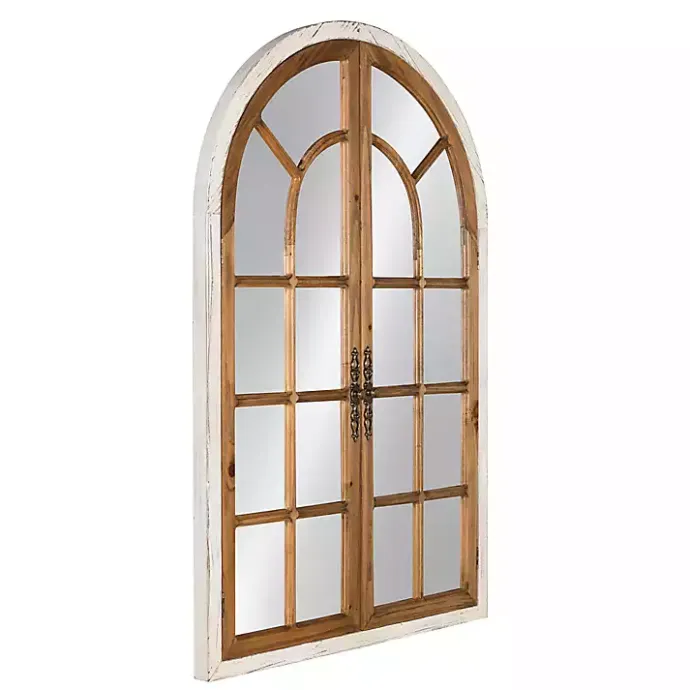 Best Kirklands Home Natural Arched Pane Doors Wall Mirror