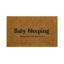 Hot Kirklands Home Natural Baby Sleeping Funny Doormat Tan