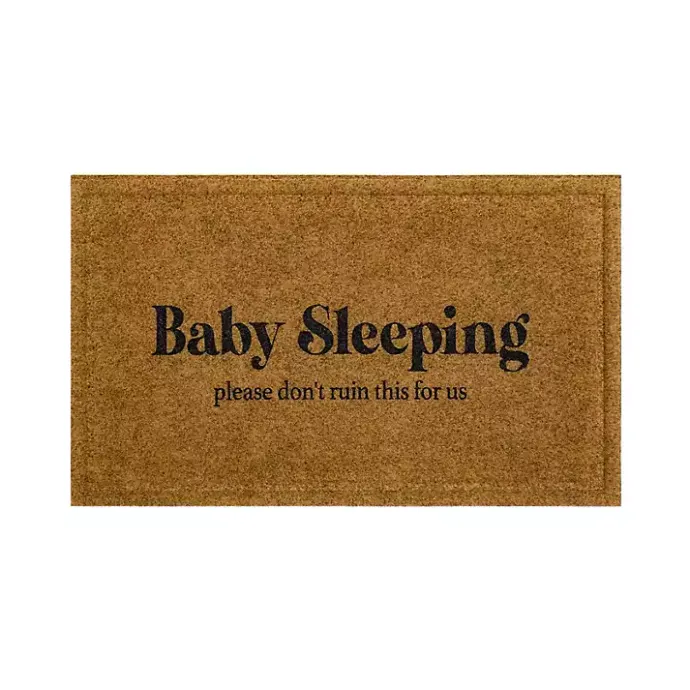 Hot Kirklands Home Natural Baby Sleeping Funny Doormat Tan