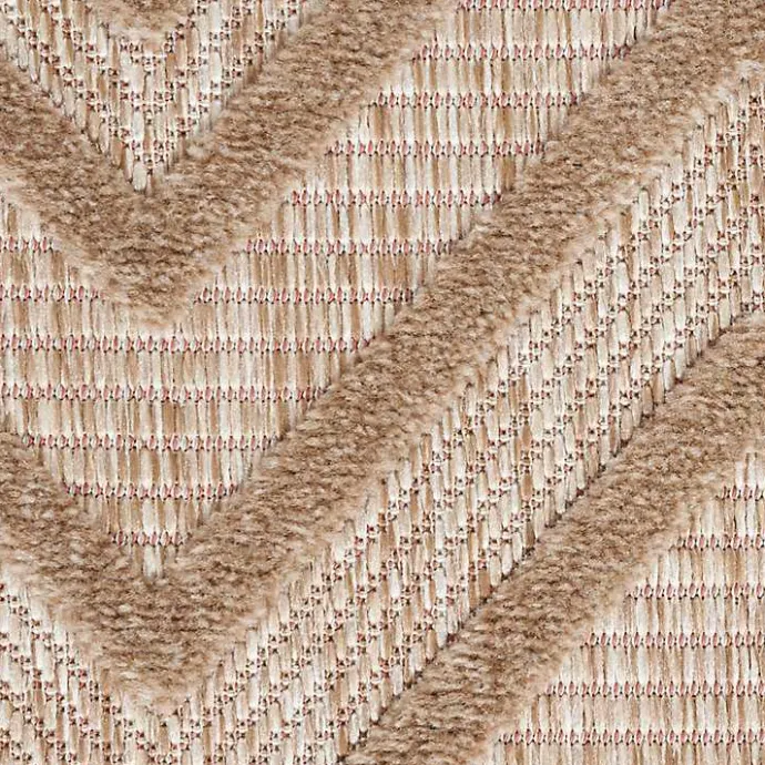 Hot Kirklands Home Natural Beige Diamond Indoor/Outdoor Area Rug, 4x6 Tan
