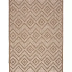 Clearance Kirklands Home Natural Beige Diamond Indoor/Outdoor Area Rug, 5x7 Tan
