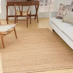 Kirklands Home Natural Bleach Jute Reversible Area Rug, 4x6 Tan
