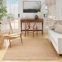 Kirklands Home Natural Bleach Jute Reversible Area Rug, 4x6 Tan