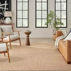 Kirklands Home Natural Bleach Jute Reversible Area Rug, 8x10 Tan