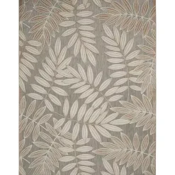 New Kirklands Home Natural Botanical Leaves Outdoor Area Rug, 9x13