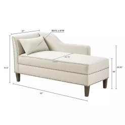 Discount Kirklands Home Natural Brett Accent Chaise Lounge Tan