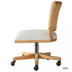 Clearance Kirklands Home Natural Cane Back Linen Office Chair