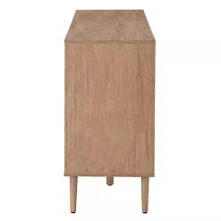 Sale Kirklands Home Natural Cane Wood Arched Sideboard Cabinet