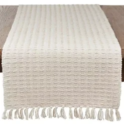 Hot Kirklands Home Natural Dashed Woven Long Cotton Runner Tan
