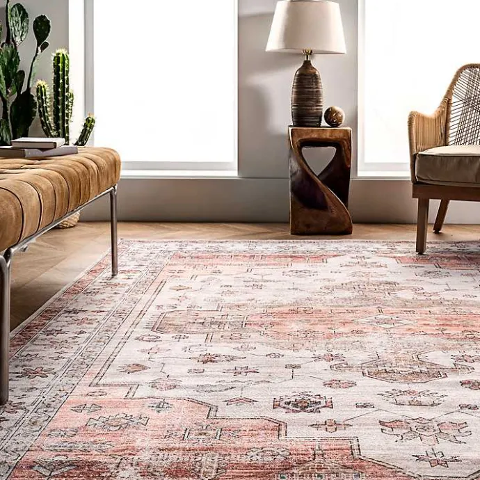 Clearance Kirklands Home Natural Faded Vintage Washable Area Rug, 5x8