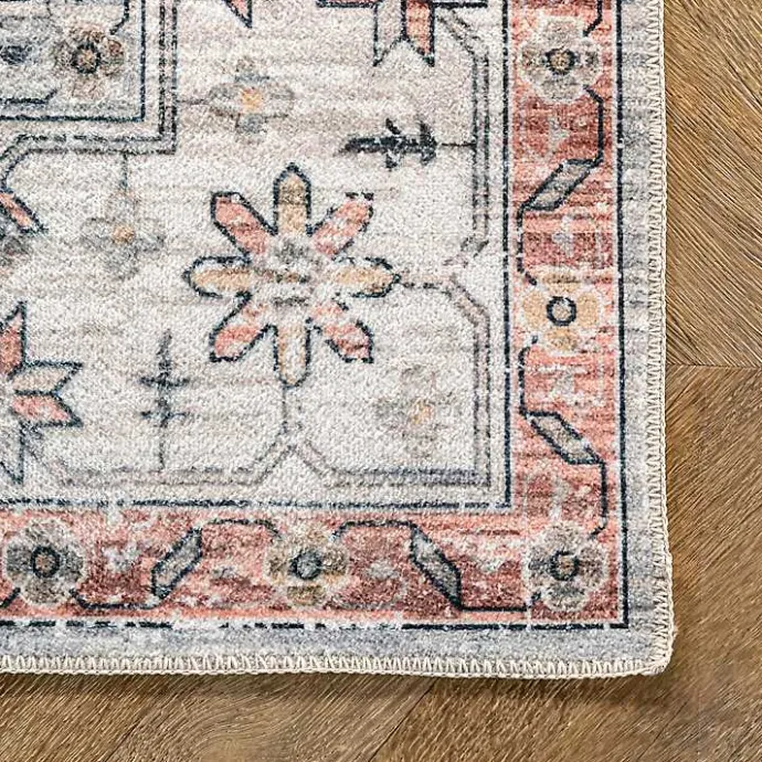 Clearance Kirklands Home Natural Faded Vintage Washable Area Rug, 5x8