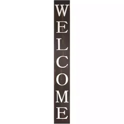 Outlet Kirklands Home Natural Foldable Welcome Porch Board Brown