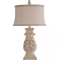 Outlet Kirklands Home Natural French Country Table Lamp White