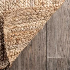Sale Kirklands Home Natural Hand Woven Rigo Jute Area Rug, 12x18 Tan