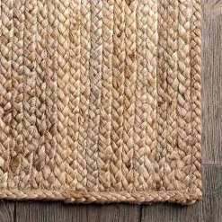 Outlet Kirklands Home Natural Hand Woven Rigo Jute Area Rug, 9x12 Tan