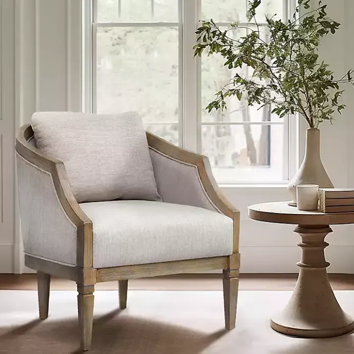 Outlet Kirklands Home Natural Hemp Martha Stewart Accent Chair Tan